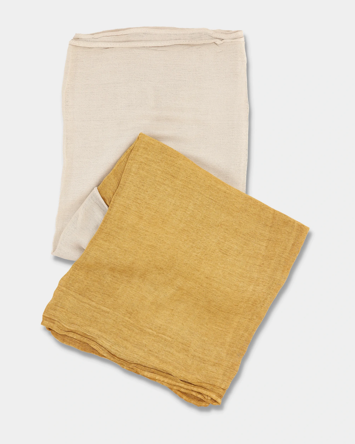 Ochre Ivory Crinkle Scarf