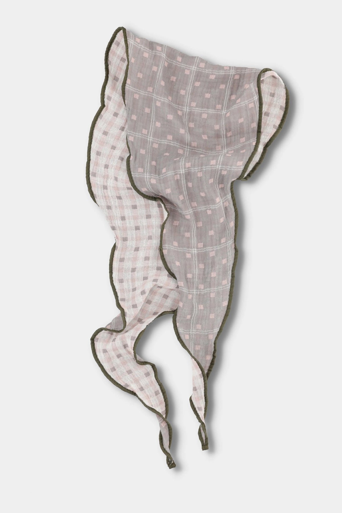 Blush Grid Reversible Scarf
