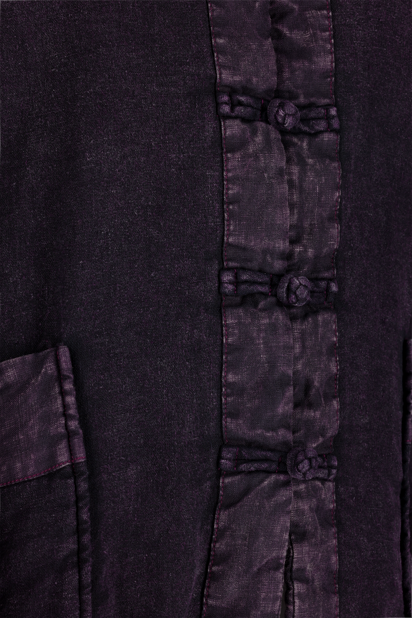 Dark Plum Quilted Linen Jacket