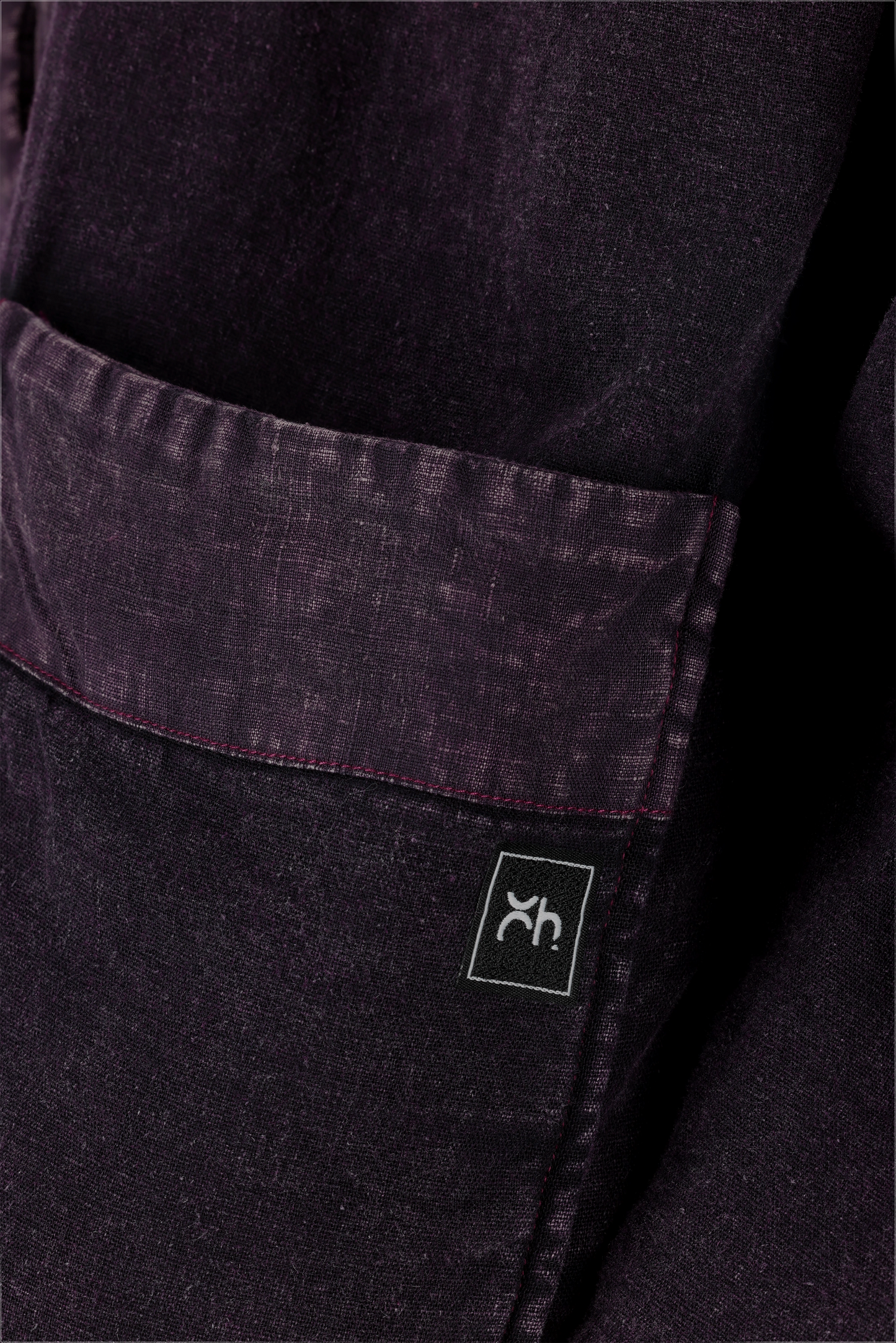Dark Plum Quilted Linen Jacket