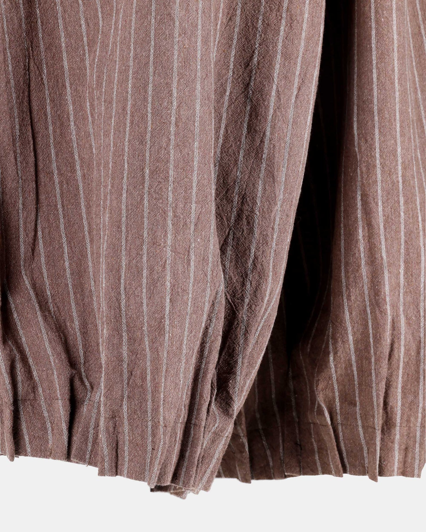 Muted Brown Pinstripe Balloon Pants