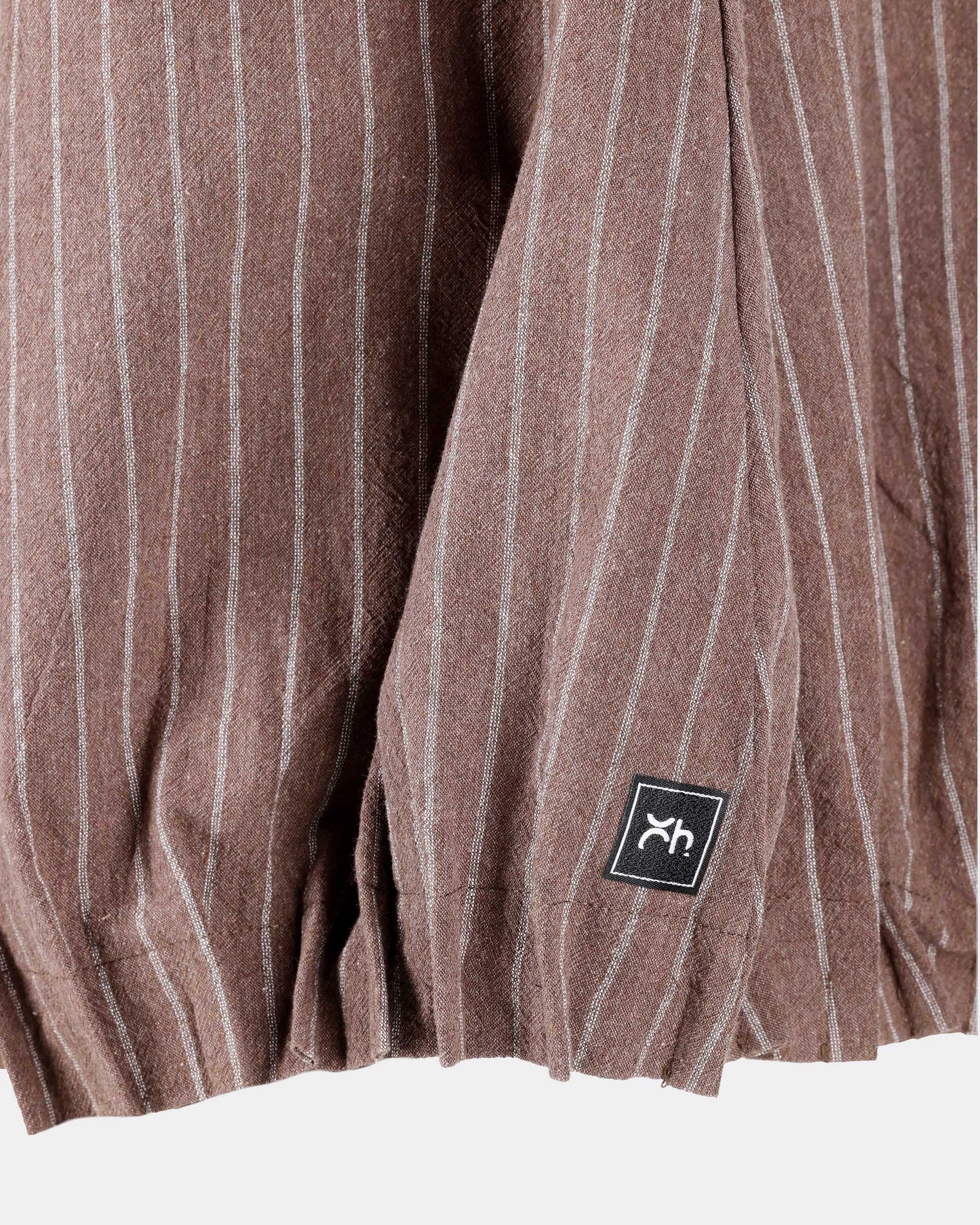 Muted Brown Pinstripe Balloon Pants