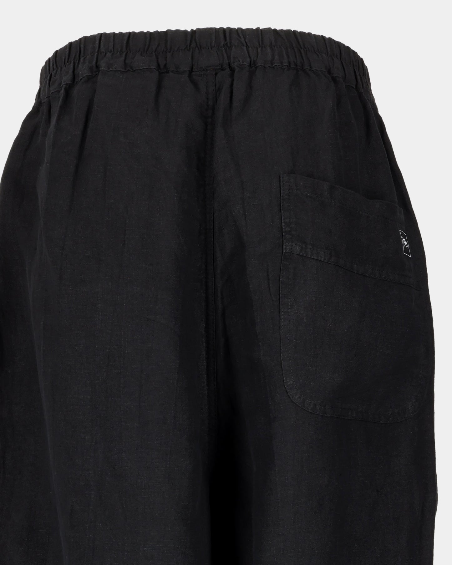 Black Relaxed Tapered Pants