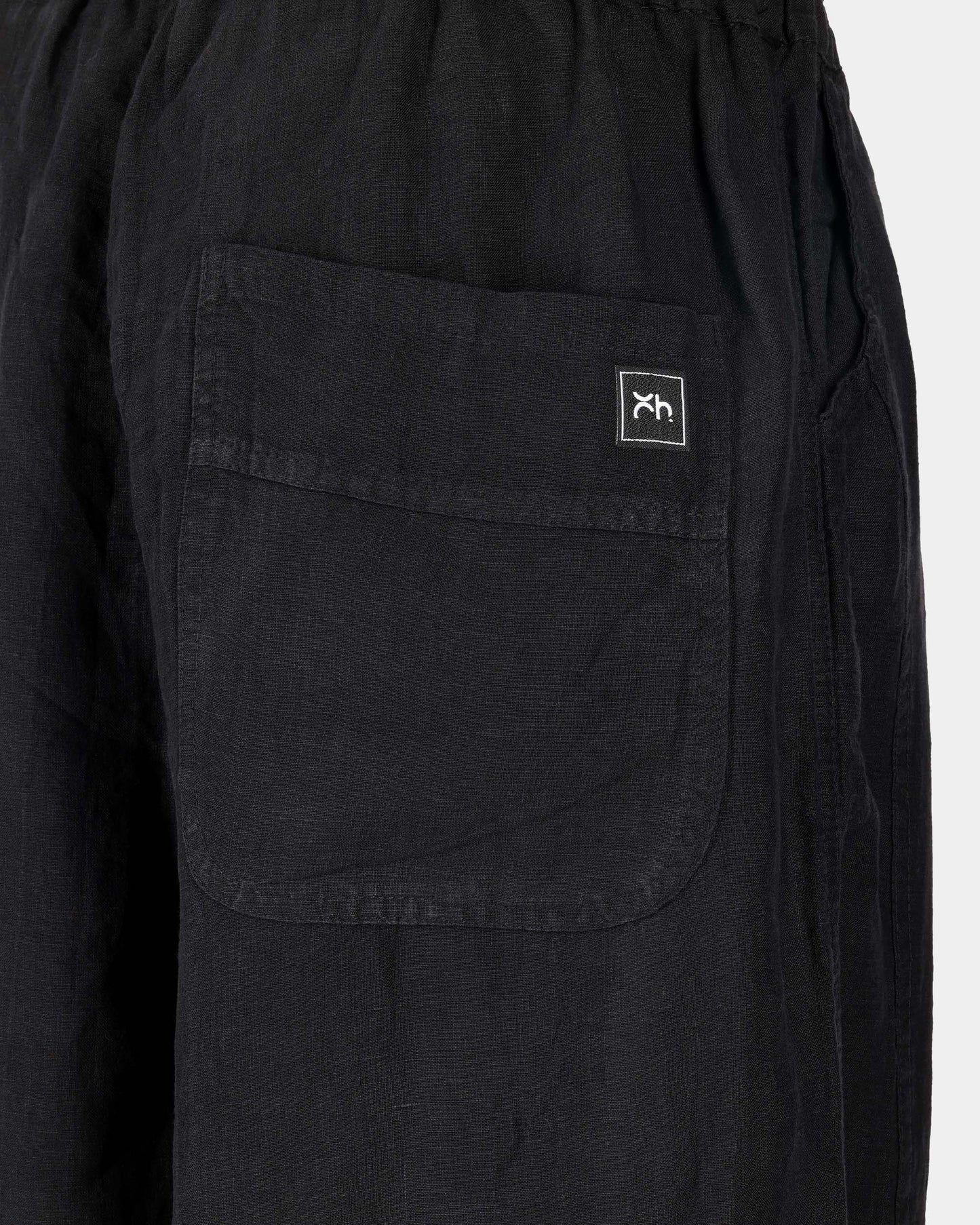 Black Relaxed Tapered Pants