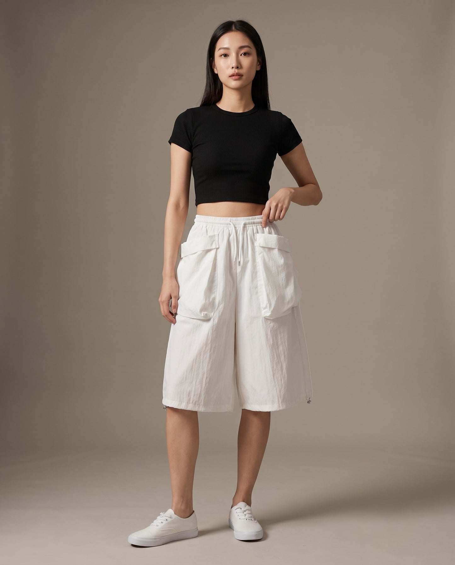 Midnight Structure Culottes - White