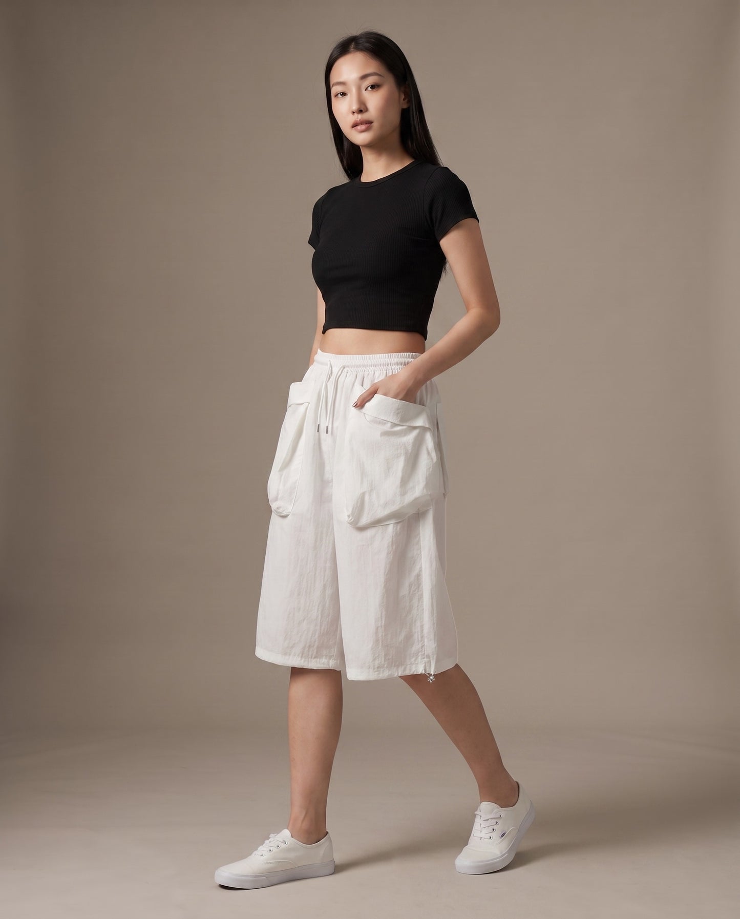 Midnight Structure Culottes - White