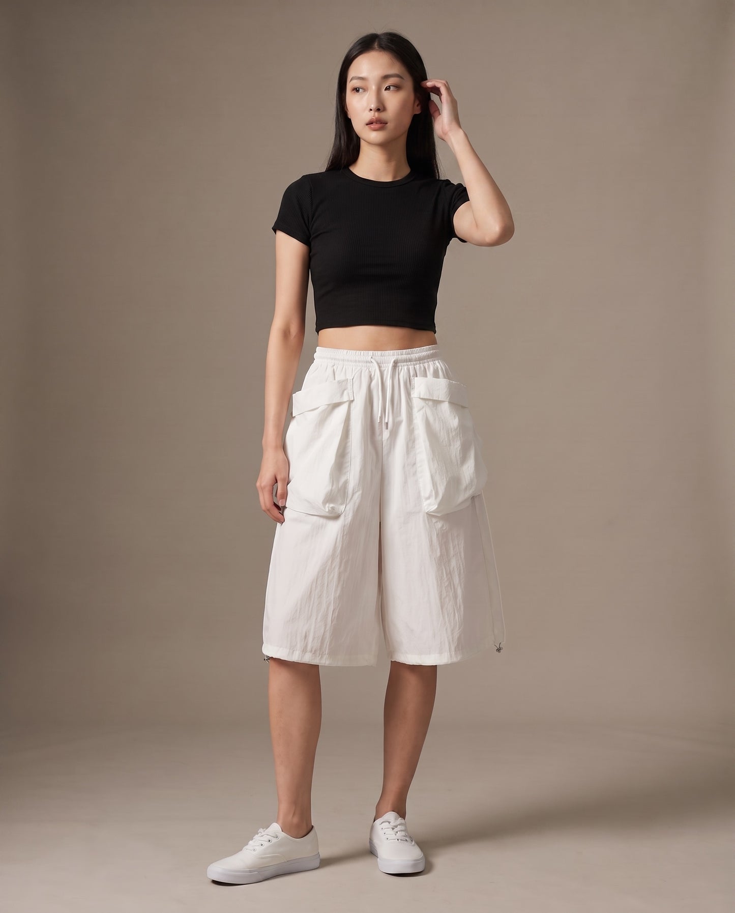 Midnight Structure Culottes - White