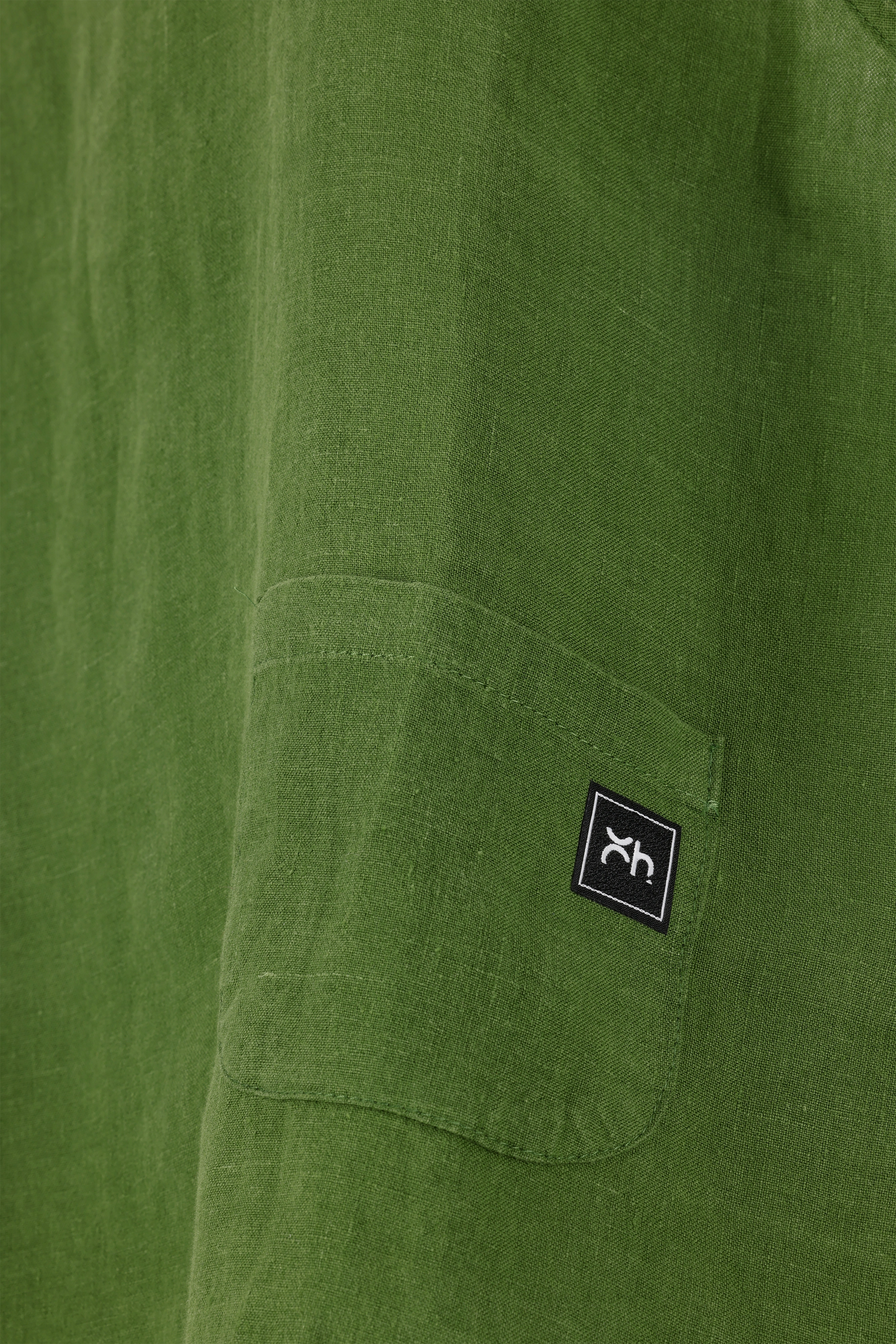 Hand-Tied Linen Vest (Moss)