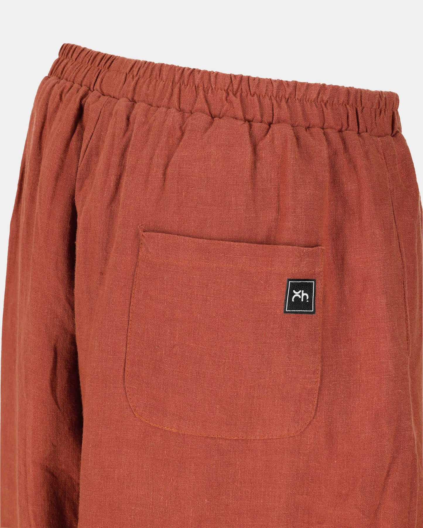 Burnt Orange Relaxed Tapered Pants