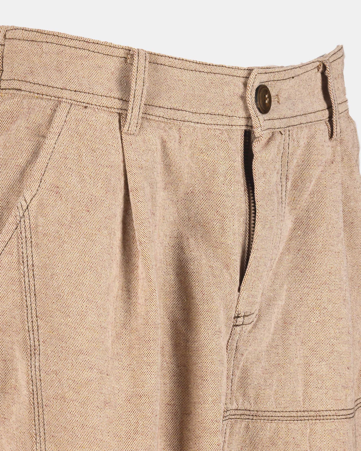 Sand Beige Relaxed Balloon Pants