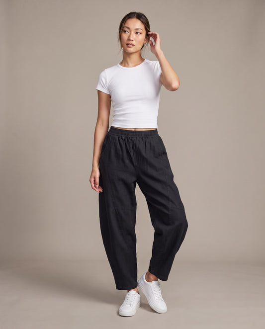 Black Sculpted Tapered Pants