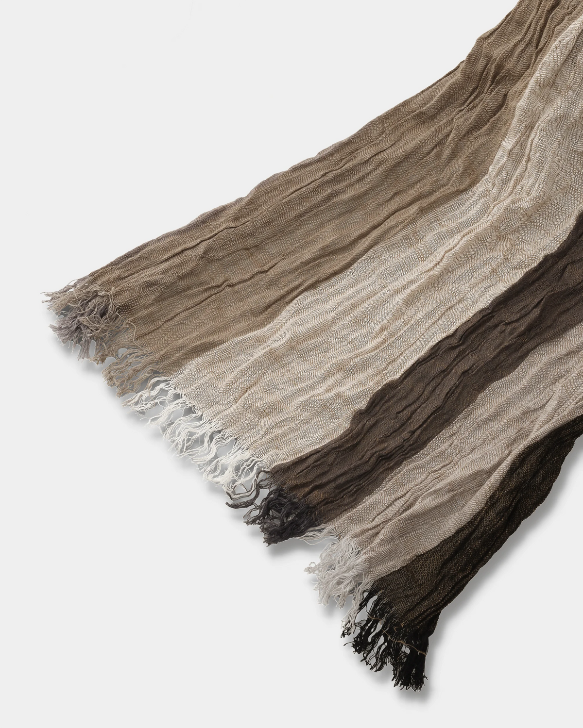 Mushroom Stripe Crinkle Scarf