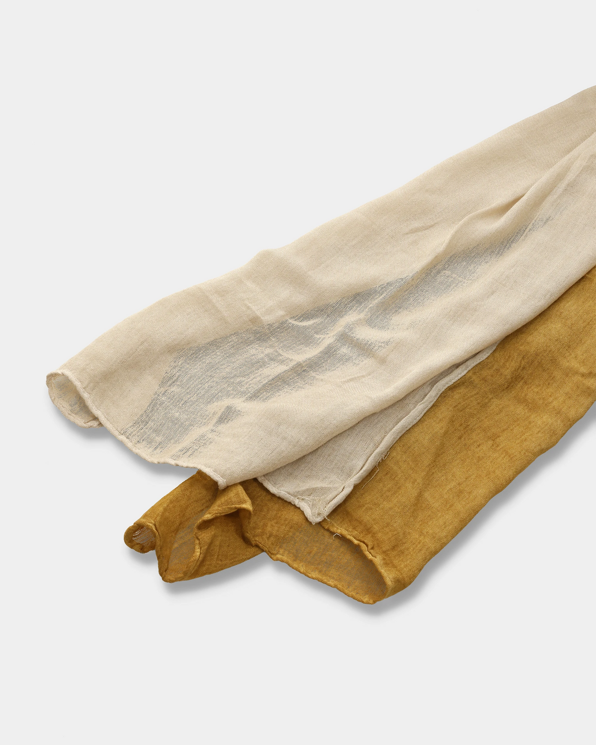 Ochre Ivory Crinkle Scarf
