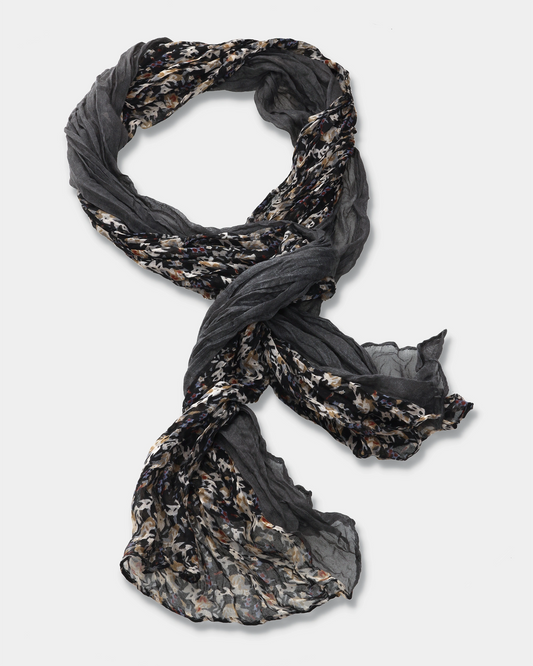 Noir Garden Crinkle Scarf