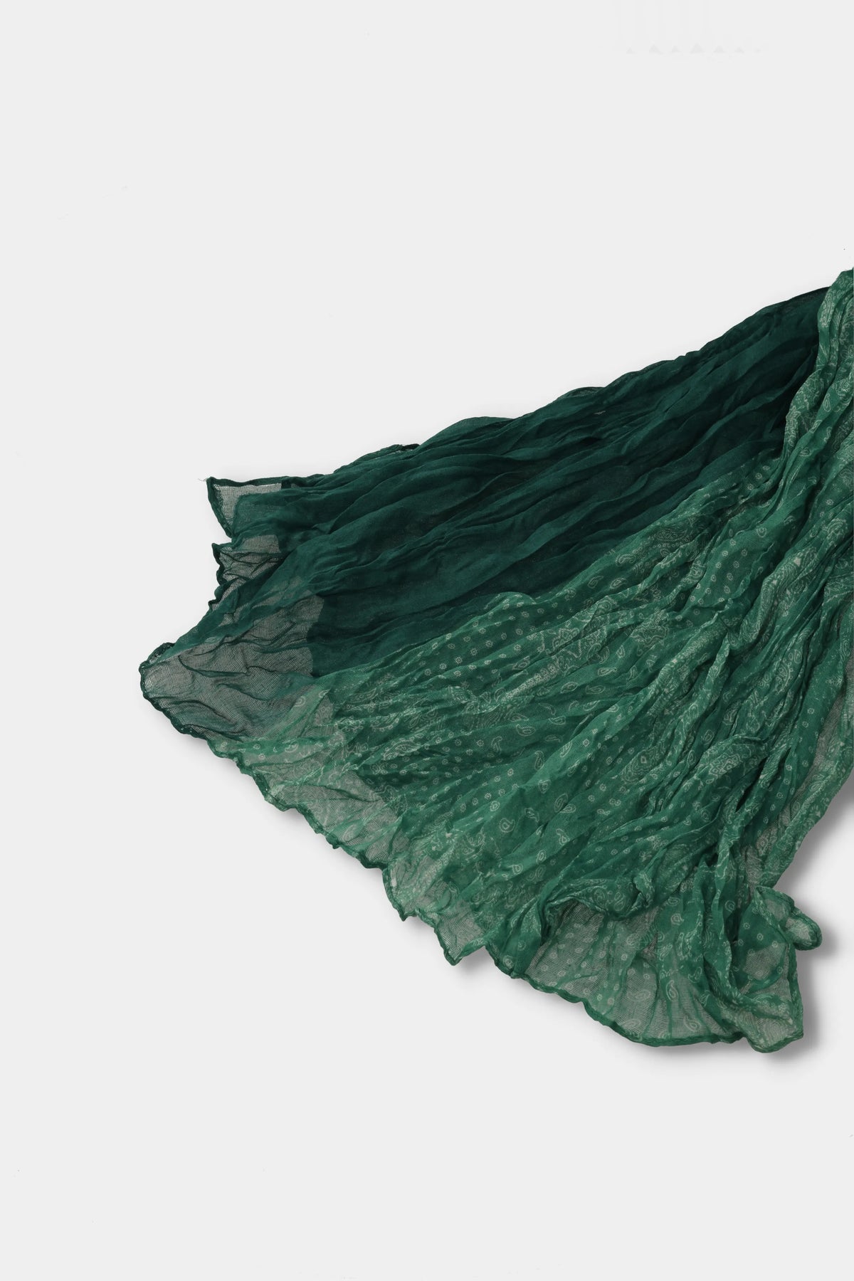 Forest Paisley Crinkle Scarf