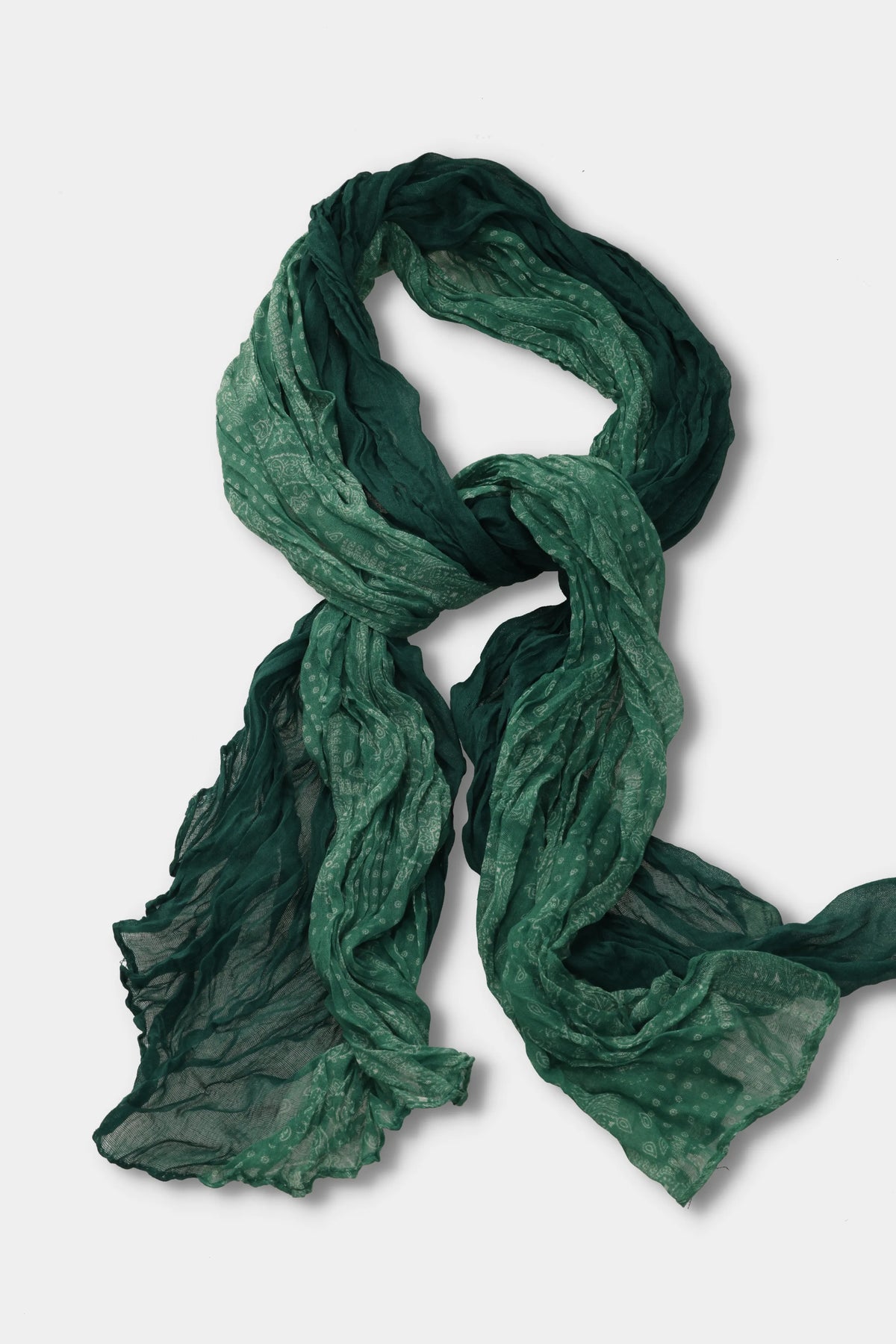 Forest Paisley Crinkle Scarf