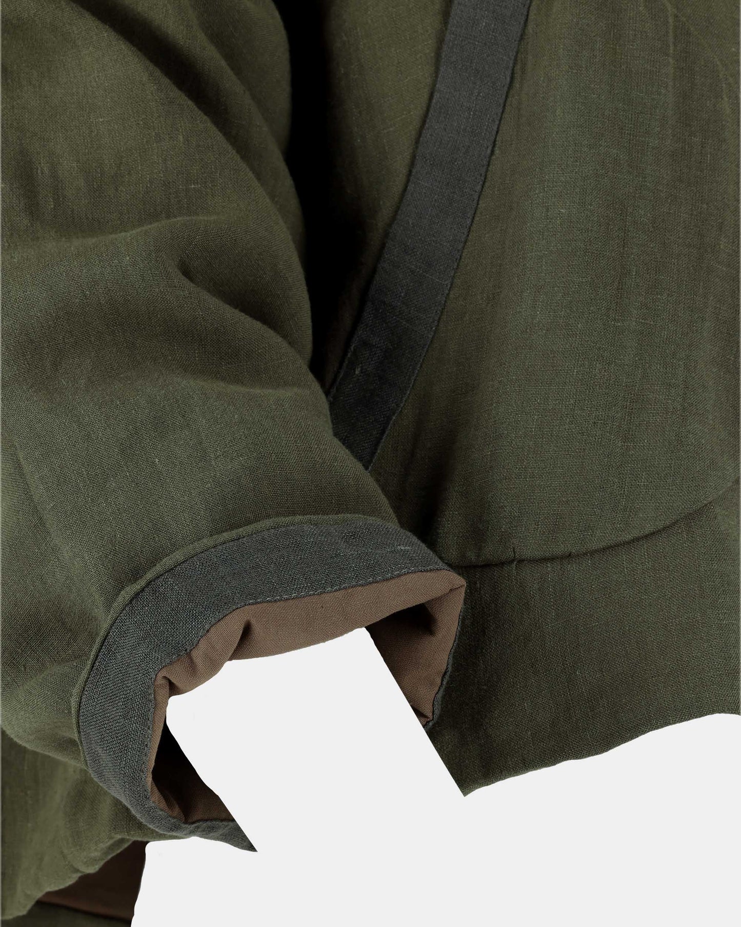 Washed Olive Linen Studio Jacket
