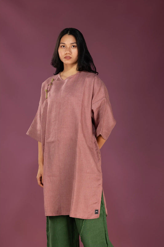 Petal Stripe Linen Tunic