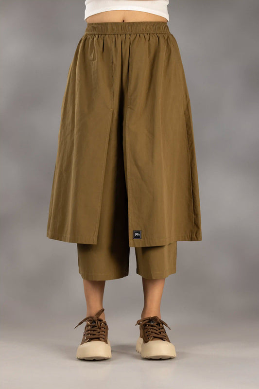 Apron Culotte Pants–Ochre