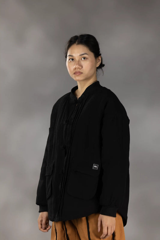 Wabi Quilted Frog-Button Jacket