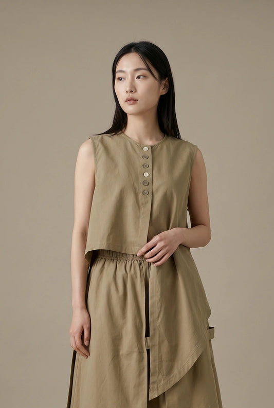 Sidefall Drape Vest