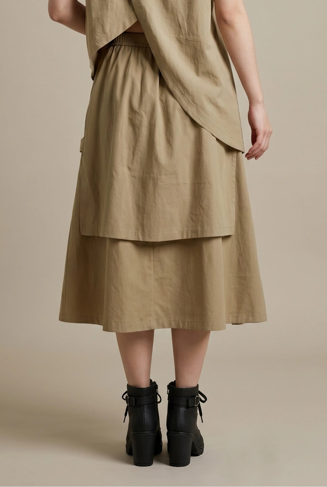 Veil Panel Midi Skirt