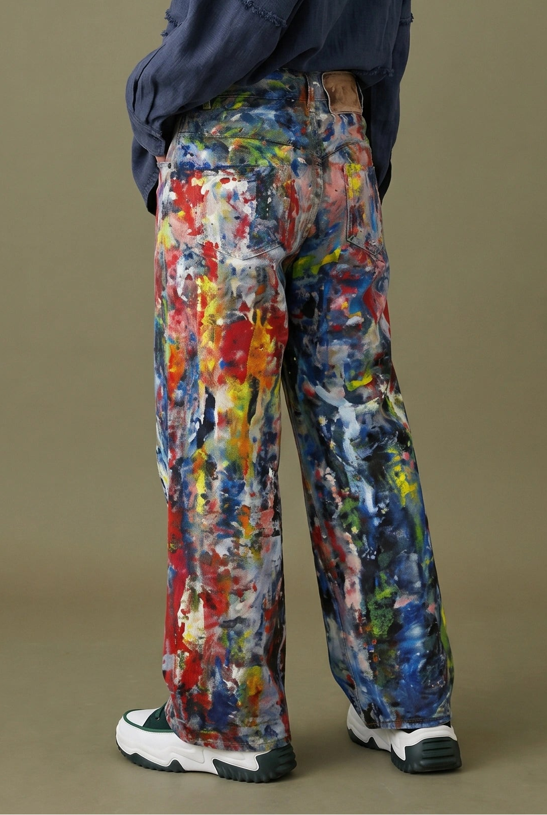 Abstract Canvas Wide Pants