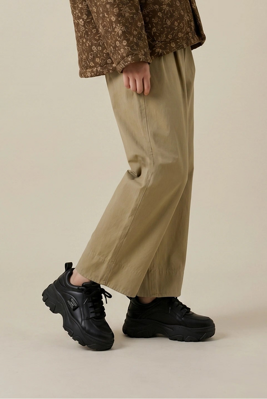 Field Pleat Wide-Leg Pants