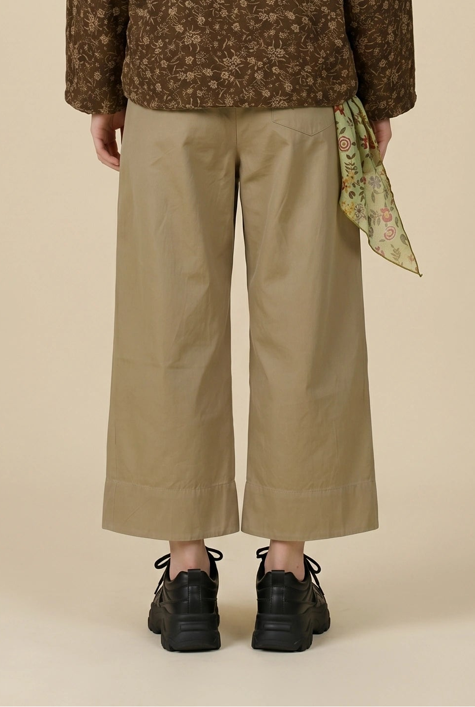Field Pleat Wide-Leg Pants