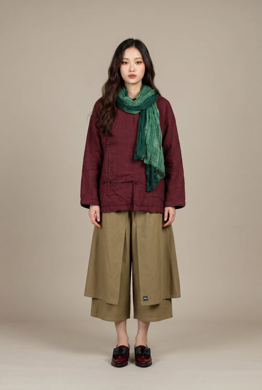Heritage Padded Jacket (Dark Red)