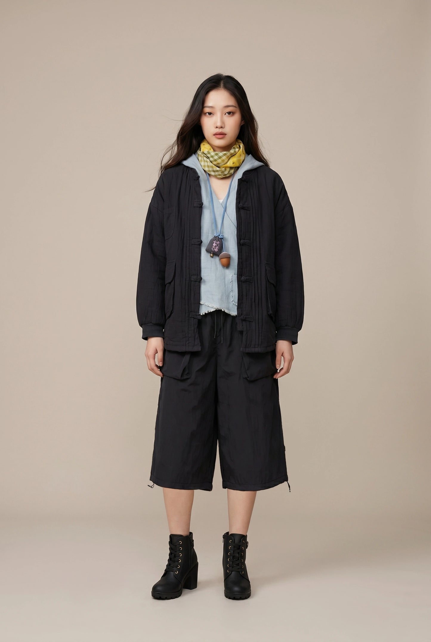 Midnight Structure Culottes–Black