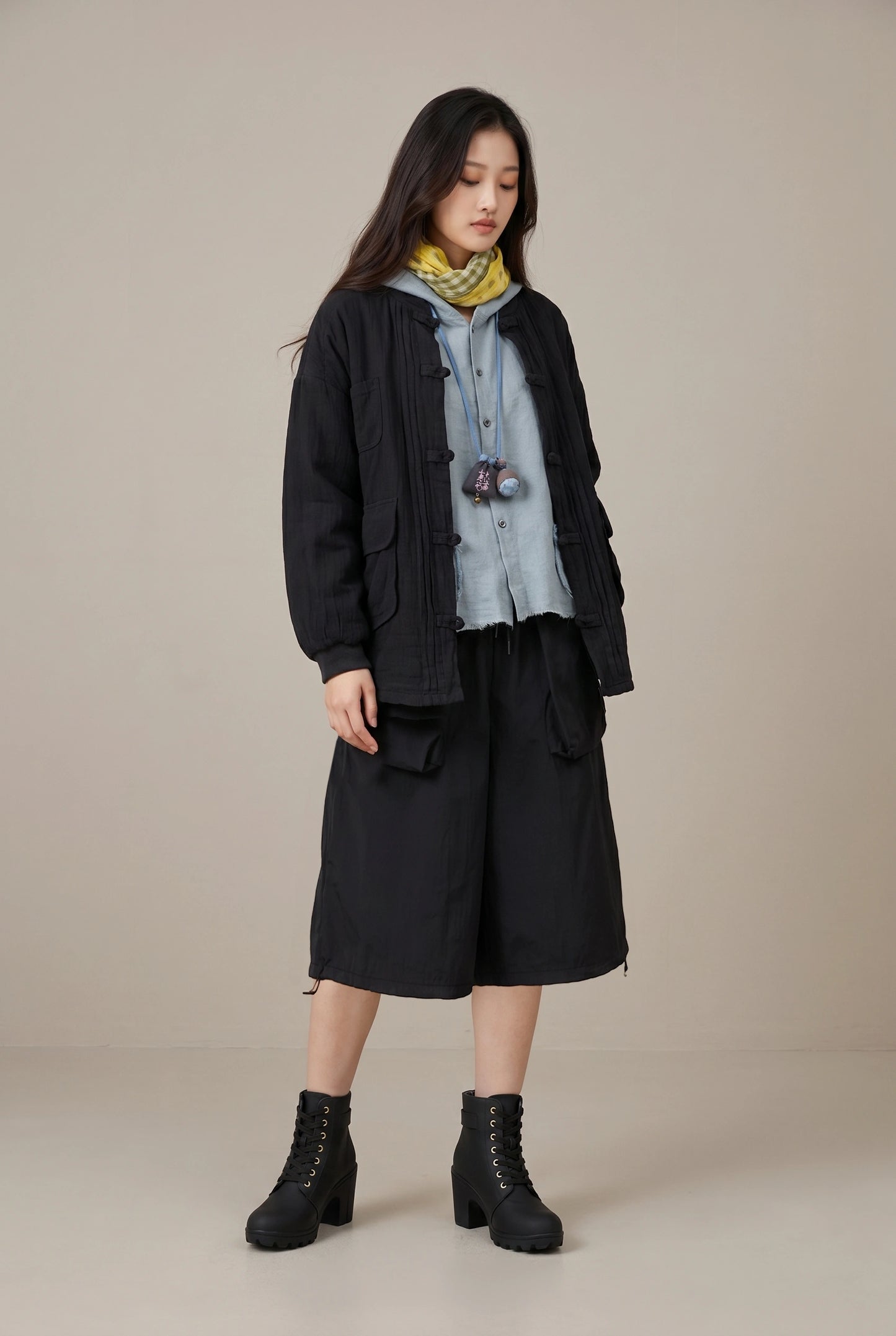 Midnight Structure Culottes–Black