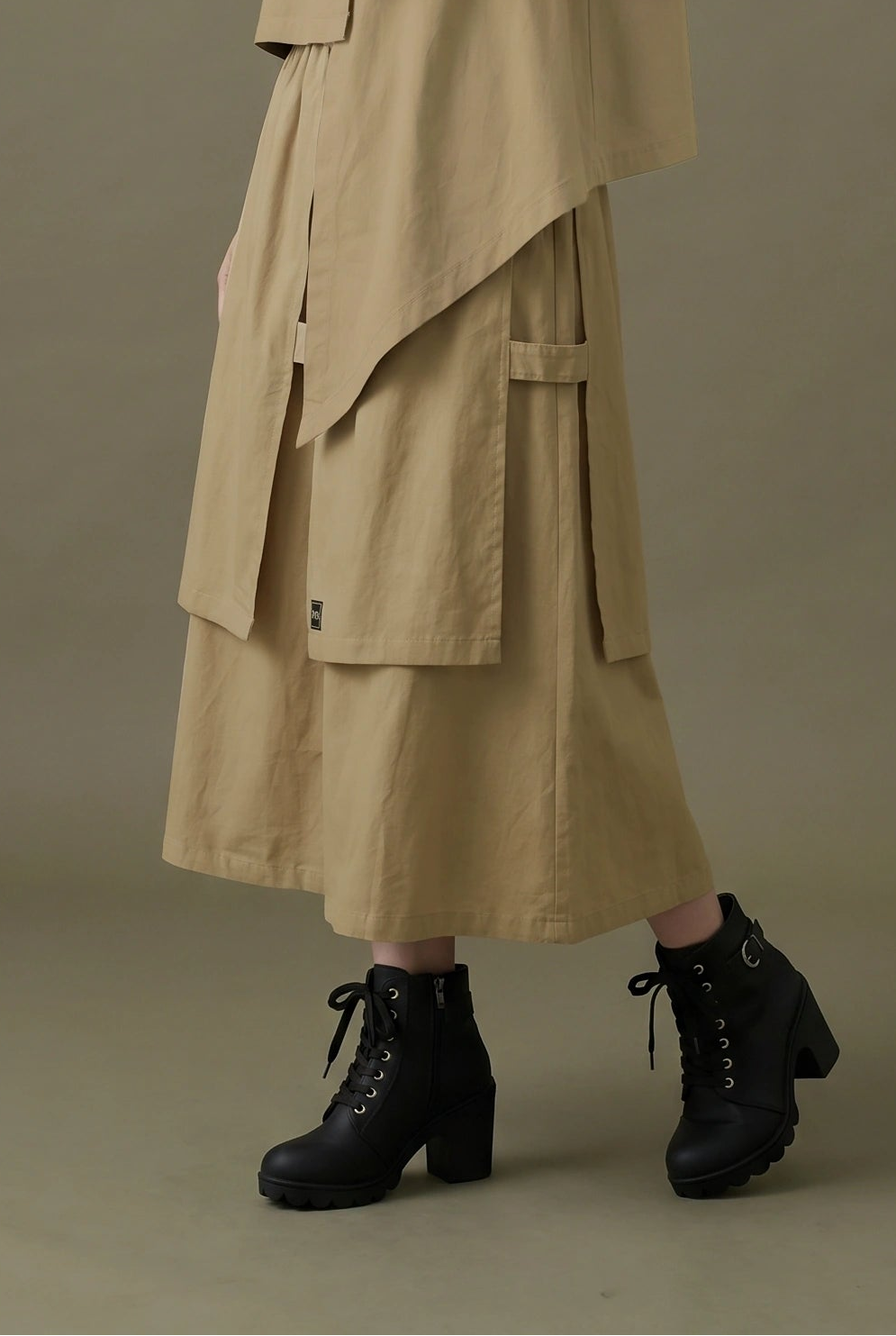 Veil Panel Midi Skirt