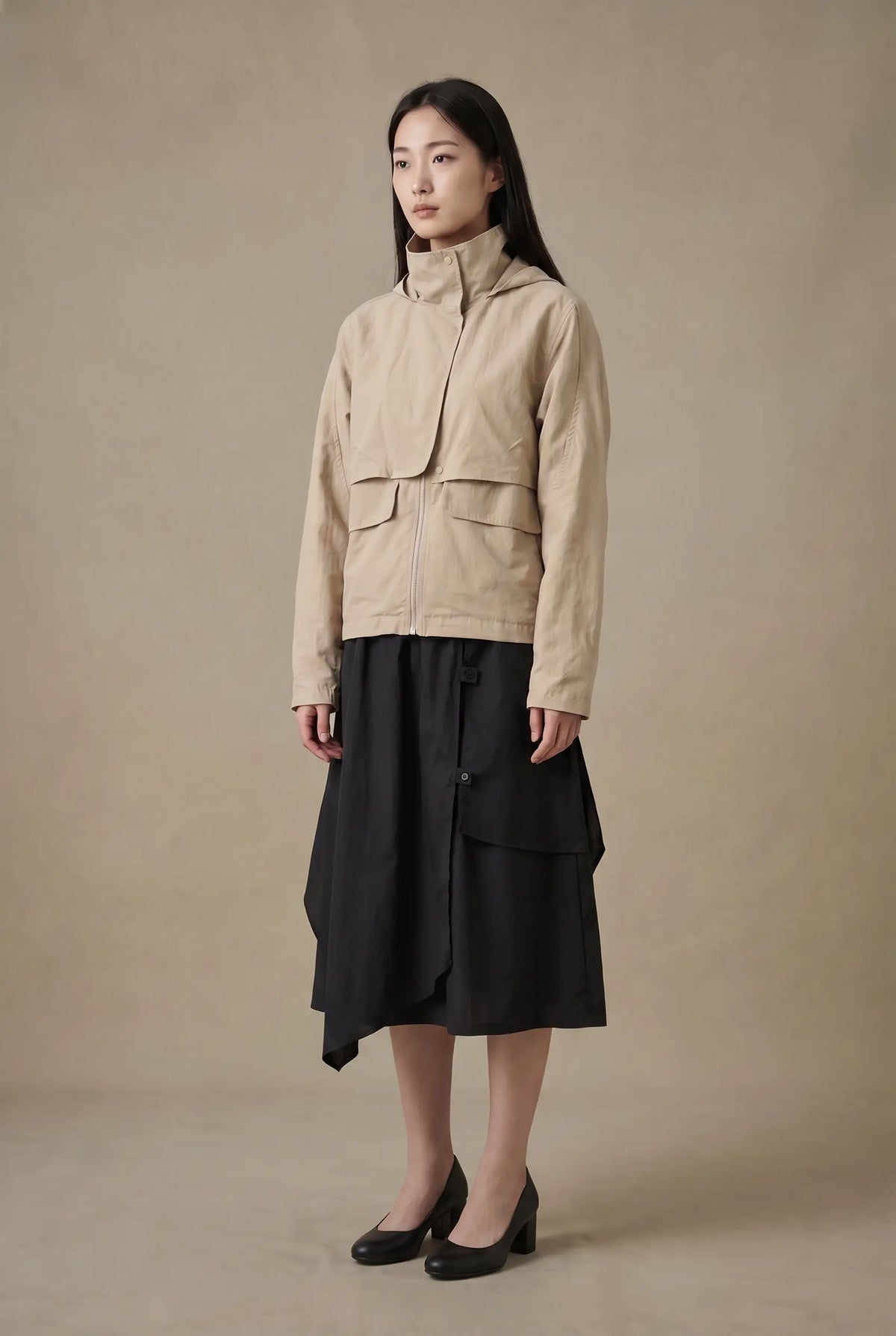 Vented Hooded Nylon Jacket