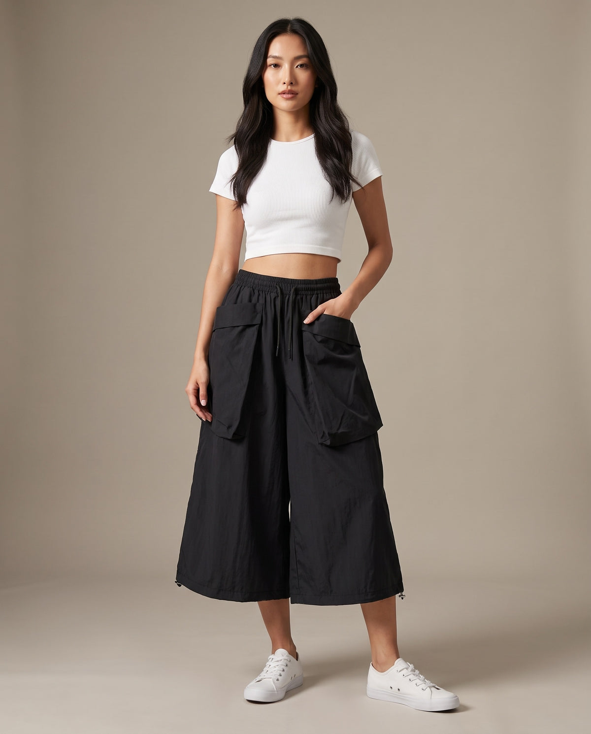 Midnight Structure Culottes–Black