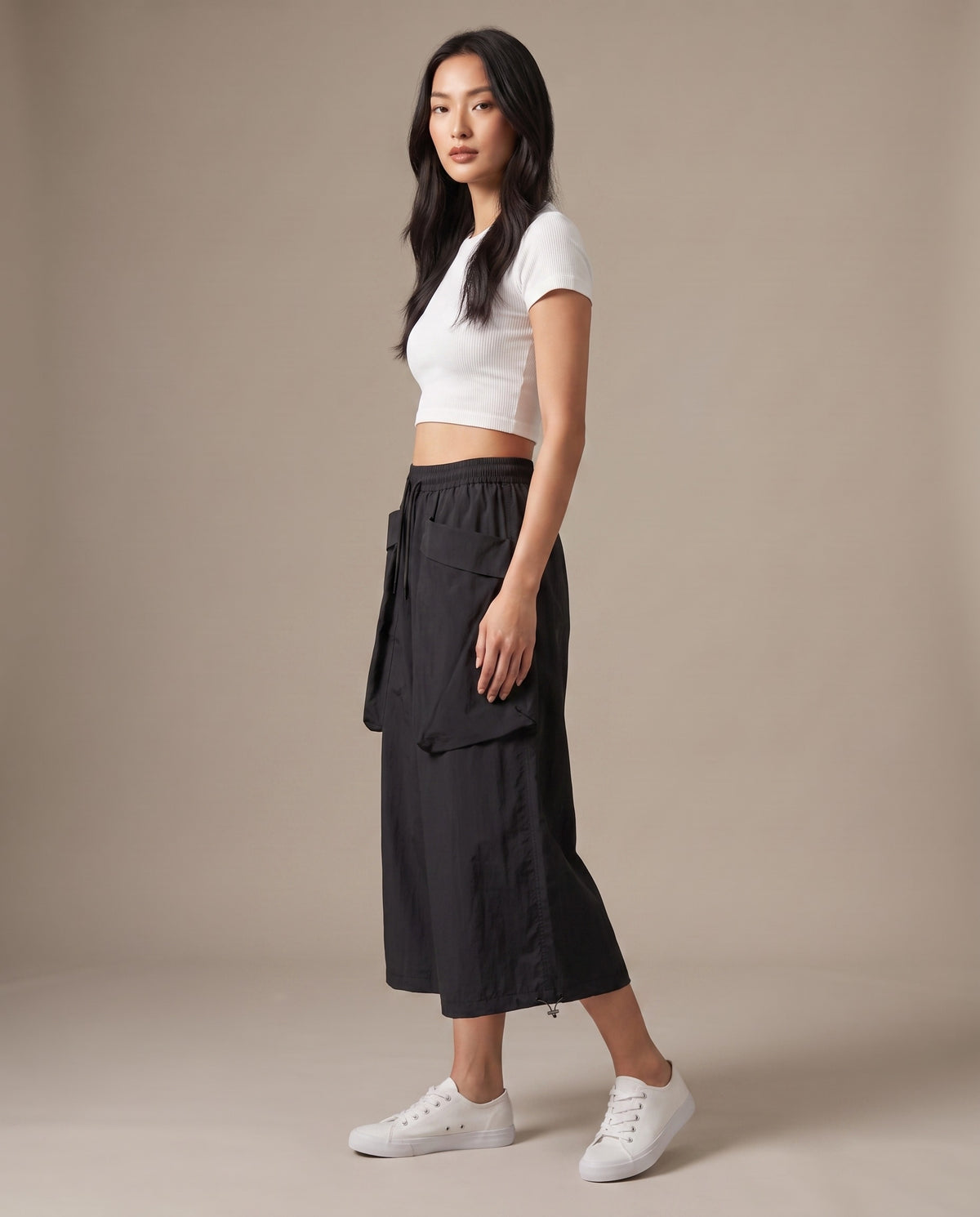 Midnight Structure Culottes–Black