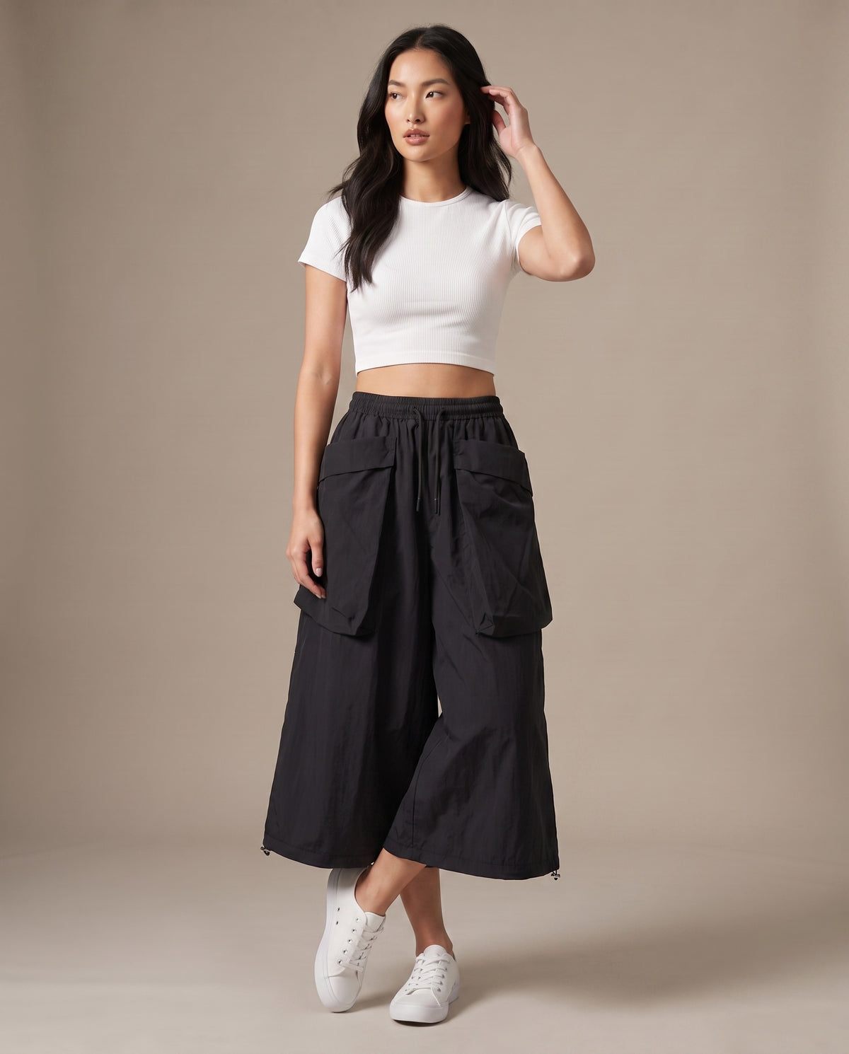 Midnight Structure Culottes–Black