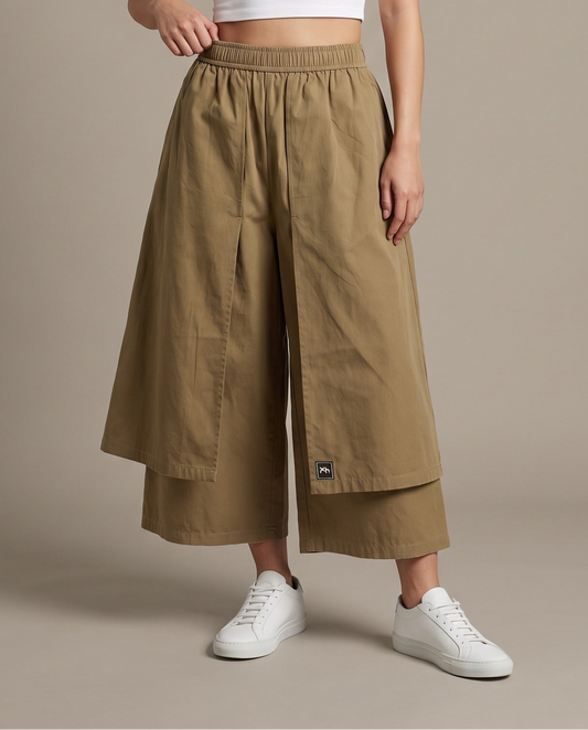 Apron Culotte Pants–Ochre