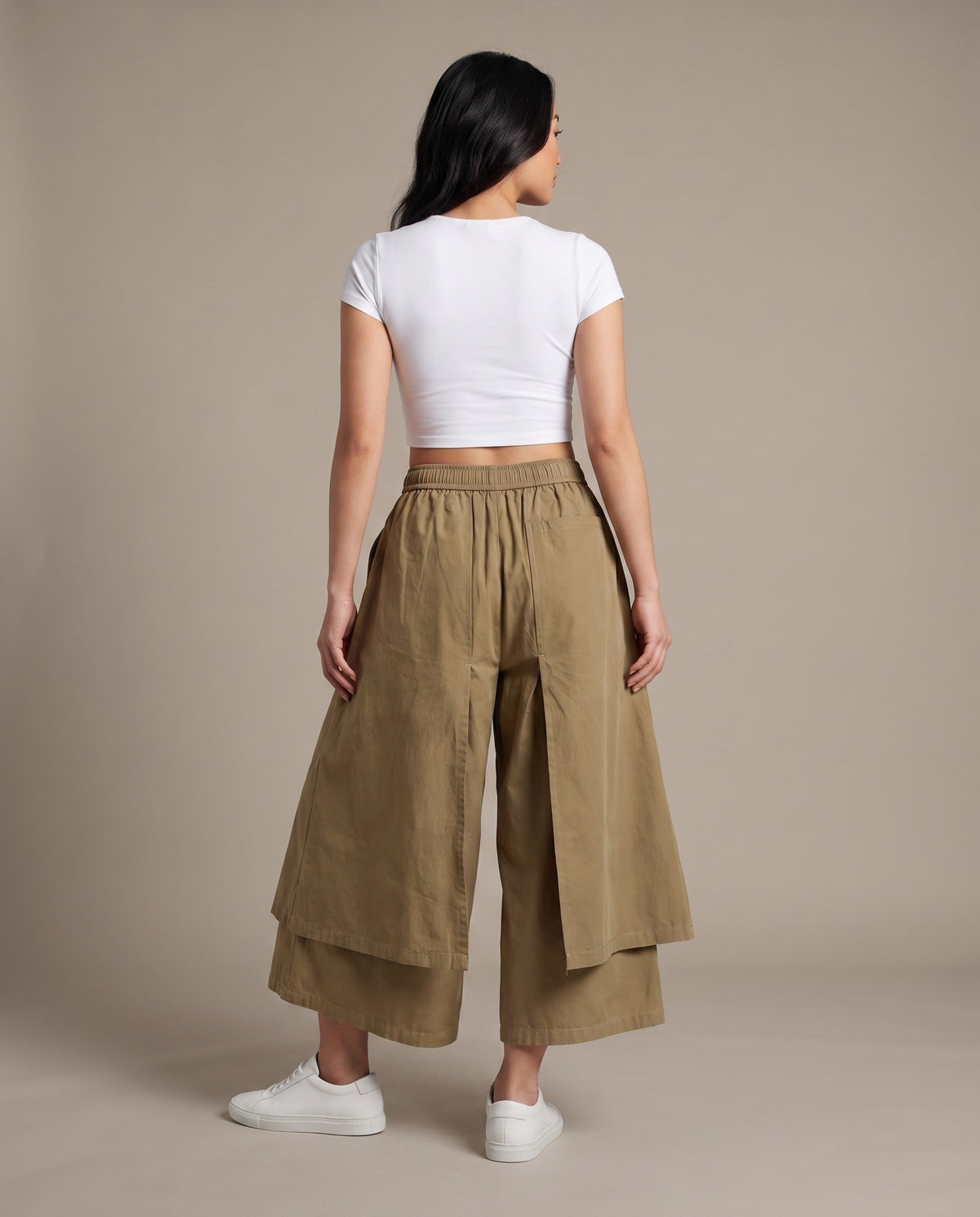 Apron Culotte Pants–Ochre