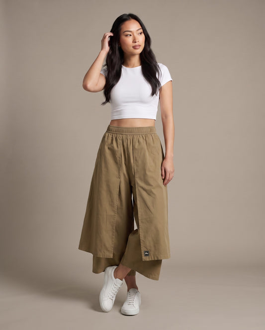 Apron Culotte Pants–Ochre