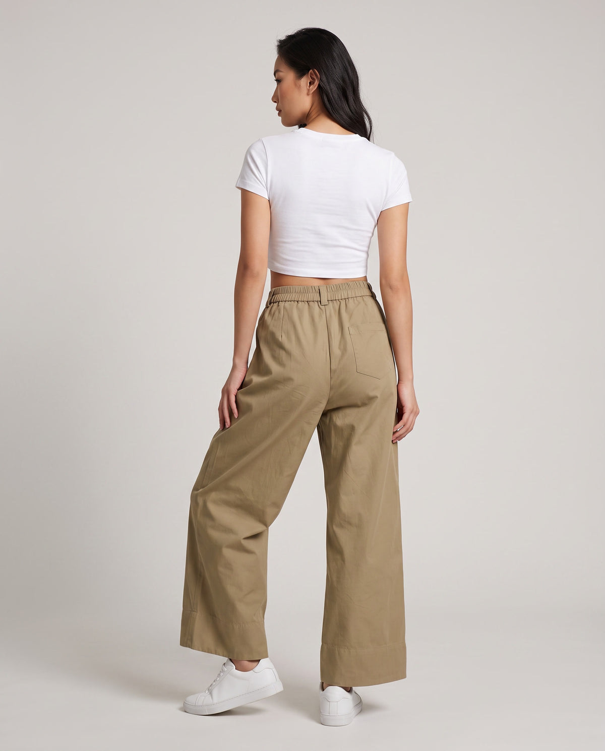Field Pleat Wide-Leg Pants