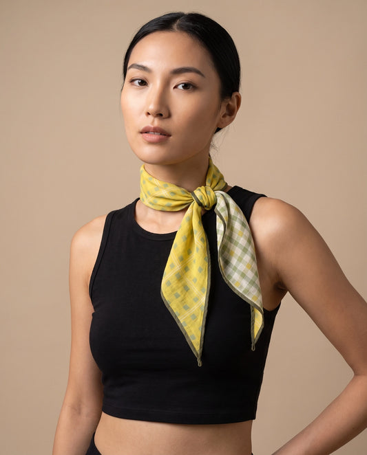 Harvest Grid Reversible Scarf